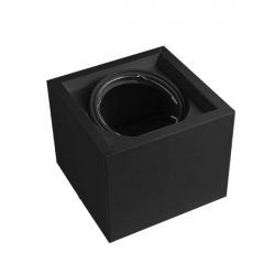 Plafón MACROLED cardanico cuadrado para 1 luz GU10 AR111 sin zocalo negro