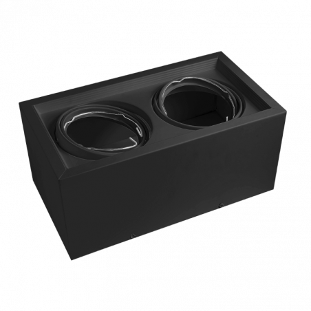 Plafón MACROLED APCAR-X2-CN cardánico para AR111 GU10 sin zócalo 2 luces negro