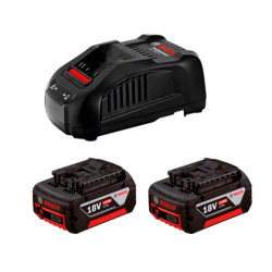 Kit BOSCH 2 baterías de litio GBA 18v 3.0Ah + 1 cargador GAL 1880 CV 220v