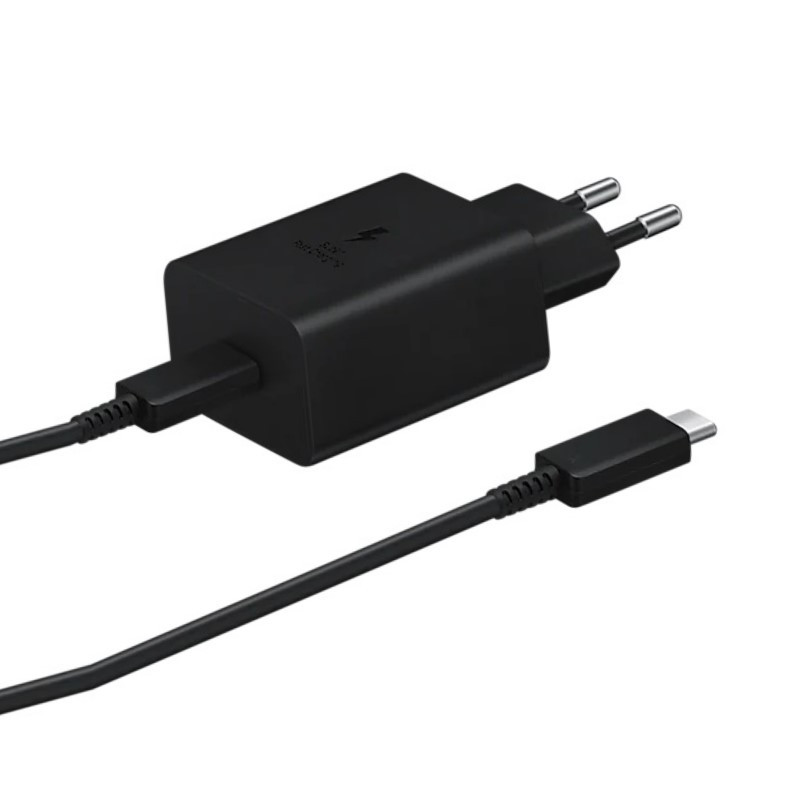 Cargador original SAMSUNG USBC-C 45W carga rápida negro con cable Cargador original SAMSUNG USBC-C 45W carga rápida negro con cable