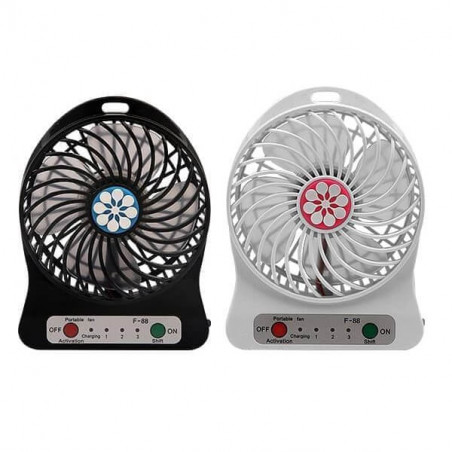 Ventilador portátil NISUTA NSFANURP recargable vía usb colores varios