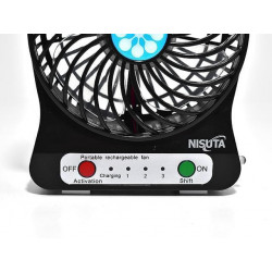 Ventilador portátil NISUTA NSFANURP recargable vía usb colores varios
