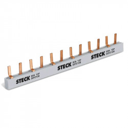 Barra bifasica STECK S2F210B 80A 220/440v 2x6 polos DIN