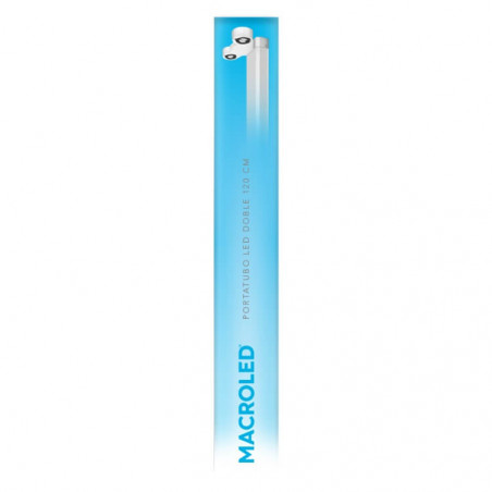 Portatubo led MACROLED doble G13 120cm blanco
