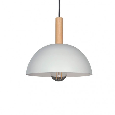 Colgante SAN JUSTO ROS Baradero esfera 240mm para 1 luz E27 de aluminio blanco
