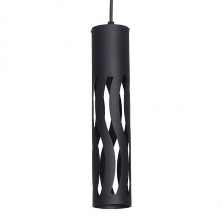 Colgante FERROLUX C-1800/2 Tubo-Tecno 1 luz negro texturado
