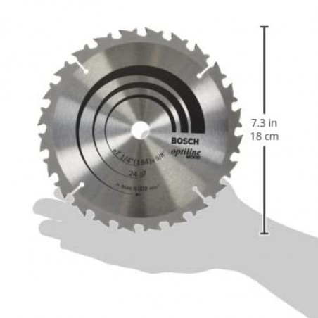 Disco BOSCH 2608640846 para sierra circular 7 1/4 184mm. 24 dientes madera