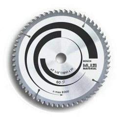 Disco BOSCH 2608642193 para sierra circular 7 1/4 184mm. 60 dientes