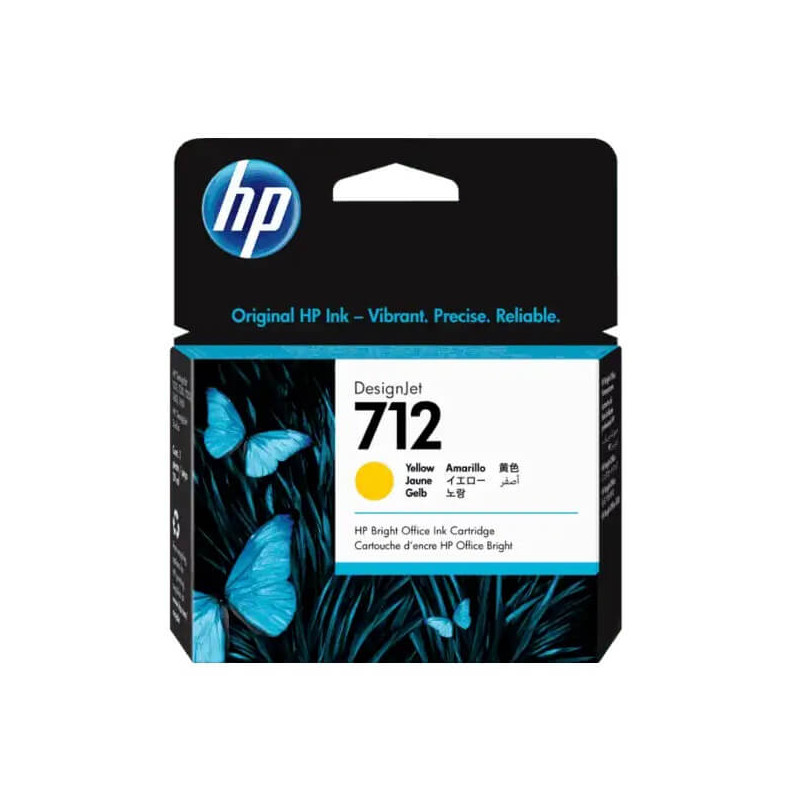 Cartucho original HP 3ED69A amarillo para DesignJet