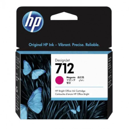 Cartucho HP 712 original magenta para t210/t230/t250/t630/t650