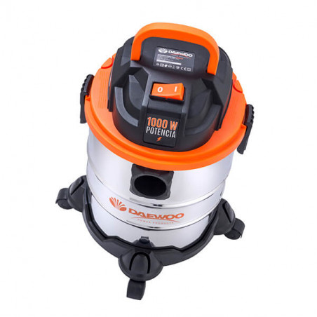 Aspiradora DAEWOO DAVC90-20L de polvo y agua 20 litros 1000w acero inoxidable