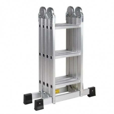 Escalera de Aluminio GARDENLIFE TE1600 articulada 4x3 de 12 escalones multipropósito