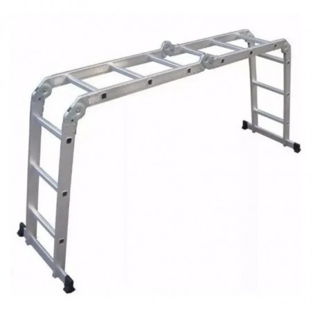 Escalera de Aluminio GARDENLIFE TE1600 articulada 4x3 de 12 escalones multipropósito