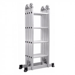 Escalera GARDENLIFE TE1700 articulada 16 escalones 4x4 aluminio multiproposito 150kg