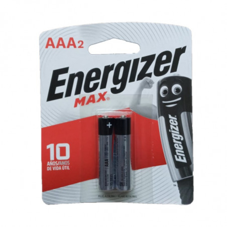 Pila ENERGIZER MAX AAA 1.5v Blister 2 Unidades