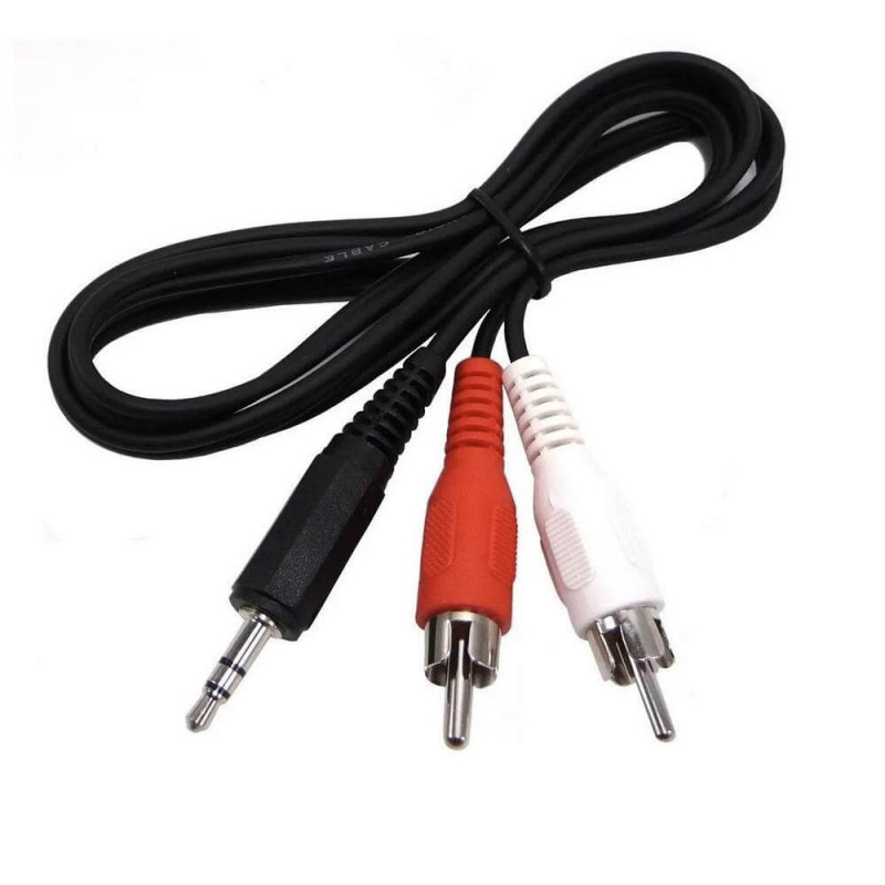 Cable para audio NETMAK NM-C25 stereo a 2 rca 1.8mm 1.5m
