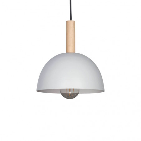 Colgante SAN JUSTO ROS Baradero esfera 200mm de chapa para 1 luz E27 blanco