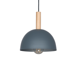 Colgante SAN JUSTO ROS Baradero esfera 240mm de chapa para 1 luz E27 gris