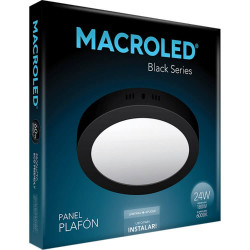 Plafón led MACROLED circular 24w 6000k luz fría negro