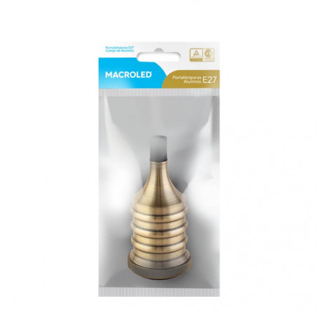 Portalampara de aluminio MACROLED DIXON E27 bronce