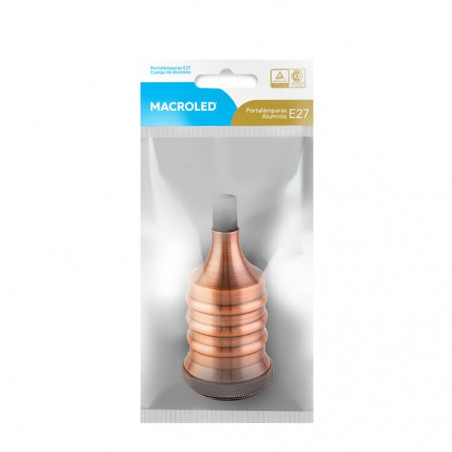 Portalampara MACROLED DIXON aluminio E27 cobre