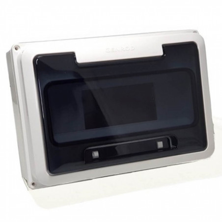 Caja para térmicas SISTELECTRIC de PVC 4 a 8 módulos para pilar IP65 con puerta fume blanco