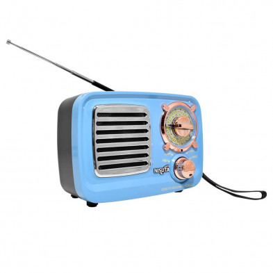 Parlante NISUTA tipo vintage con radio, bluetooth y aux