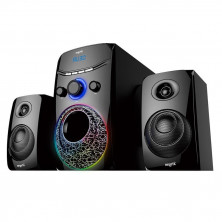 Parlante NISUTA multimedia 2.1 con FM, bluetooth, mp3 y luces