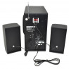Parlante bluetooth NISUTA NSPAM21L 20W con radio FM MP3 y luz led