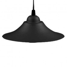 Colgante FERROLUX C130 Chino para 1 luz E27 22cm de chapa negro