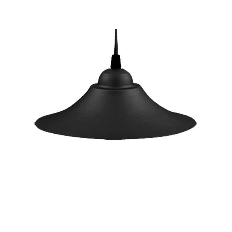Colgante FERROLUX para una luz E27 chapa negro Colgante FERROLUX para una luz E27 chapa negro