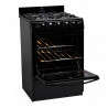 Cocina ESCORIAL MASTER STYLE BLACK Multigas 56cm 4 hornallas negra
