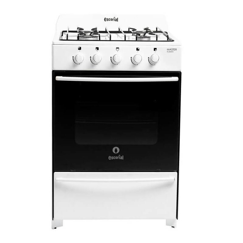 Cocina ESCORIAL MASTER CLASSIC gas licuado 56cm 4 hornallas blanco