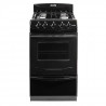 Cocina ESCORIAL CANDOR BLACK gas licuado 51cm 4 hornallas negra