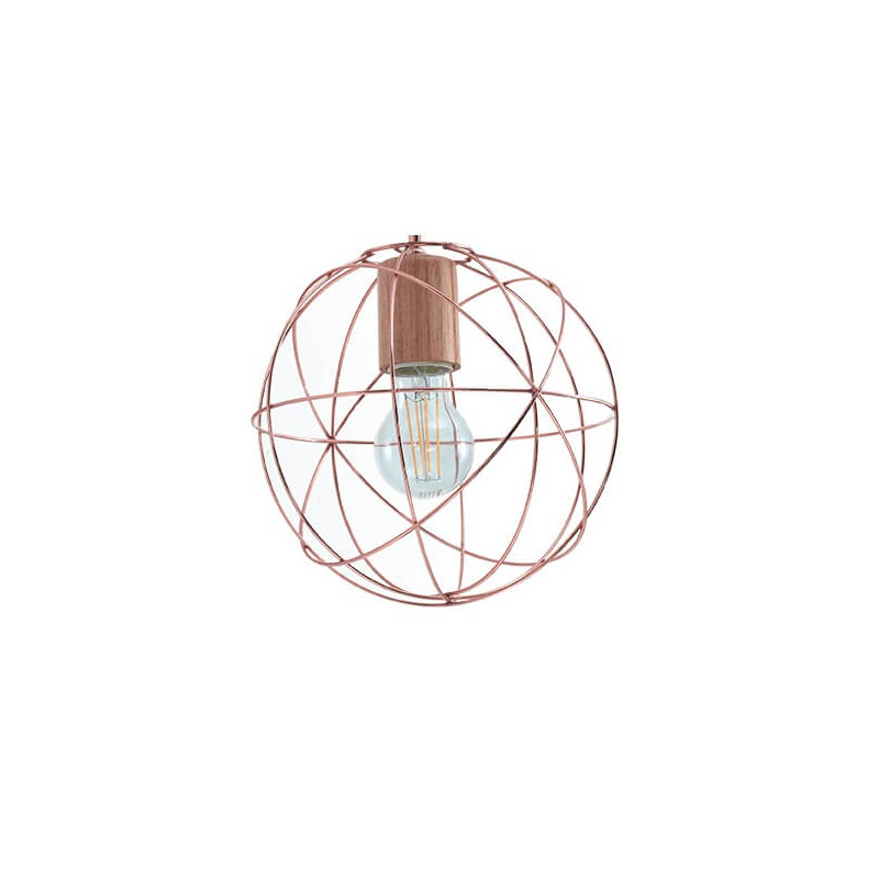 Colgante átomo CARILUX RETRO jaula mini para 1 luz E27 cobre 18cm