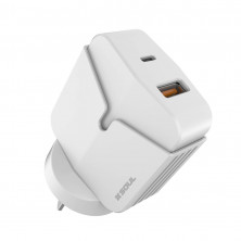 Cargador SOUL CVQ-PD fast charge USB 12w + pd tipo-c 20w