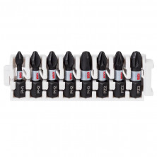 Set 8 puntas BOSCH 25mm control impacto ph1 ph2x3 ph3 pz2x2 pz3