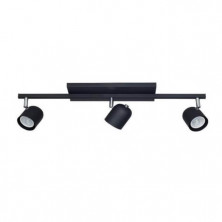 Aplique VIGNOLO VELOZ 3 luces GU10 con barral negro