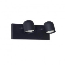 Aplique VIGNOLO VELOZ 2 luces GU10 negro