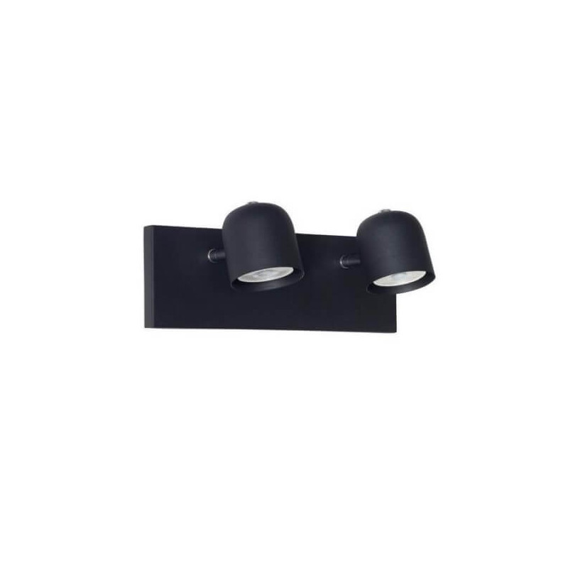 Aplique VIGNOLO VELOZ para 2 luces GU10 negro