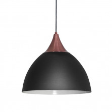 Colgante VIGNOLO JOS 1 luz E27 negro 31cm
