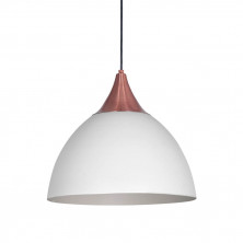 Colgante VIGNOLO JOS 1 luz E27 blanco 31cm