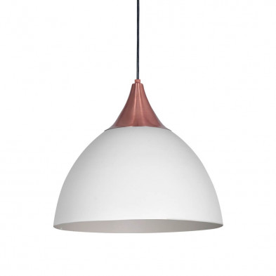 Colgante VIGNOLO JOS 1 luz E27 blanco 31cm