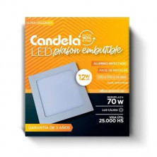 Panel embutido CANDELA 6826 cuadrado 12w 3000k cálido 720lm 17cm