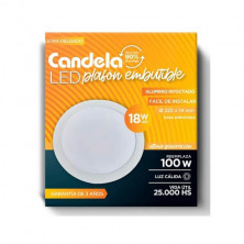 Panel embutido CANDELA 6822 redondo 18w 3000k cálido 1080lm 22,5cm