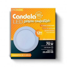 Embutido led CANDELA redondo 12w 720lm 3000k luz cálida