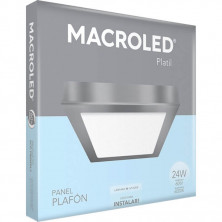 Plafón led MACROLED cuadrado 24W 2160lm 6000K luz fría