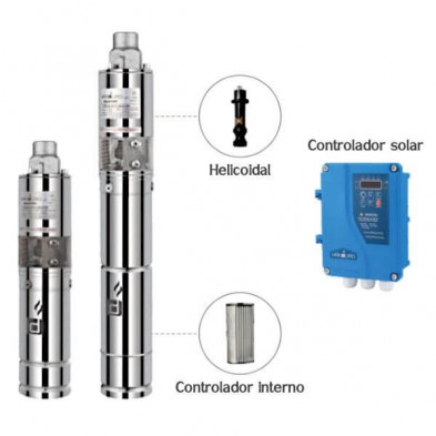 Bomba sumergible HANDURO uso solar 750w pozo 3 pulgadas sin controladora