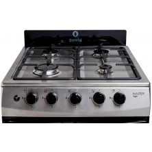 Cocina ESCORIAL MASTER STYLE INOX multigas 4 hornallas acero inoxidable