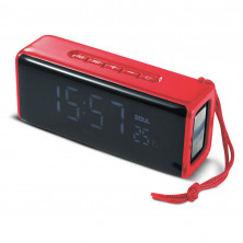 Parlante SOUL VINTAGES STYLE XS 450 bluetooth con reloj rojo